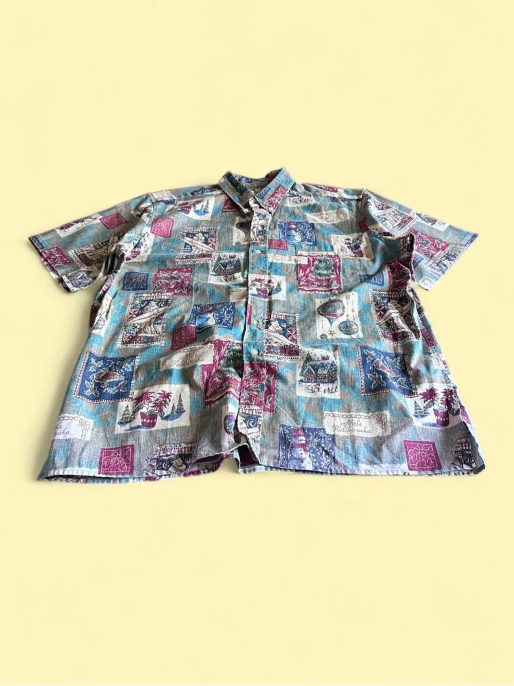 Vintage Reyn Spooner Mele Kalikimaka Christmas Hawaiian Shirt Men’s Size 2XL